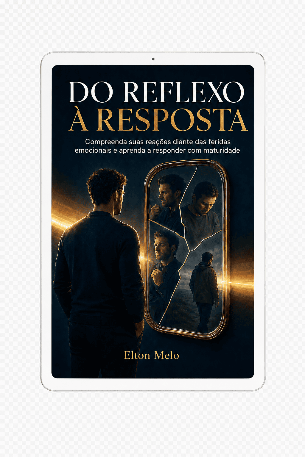 E-book Do Reflexo à Resposta apresentado em tablet